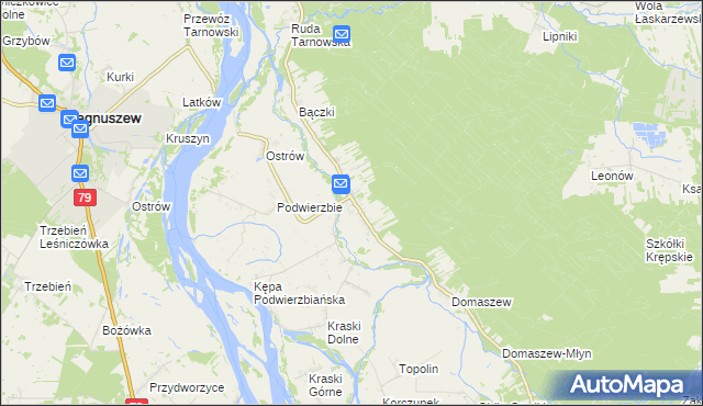 mapa Podłęż, Podłęż na mapie Targeo