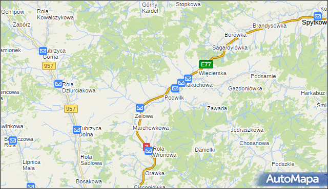 mapa Podwilk, Podwilk na mapie Targeo