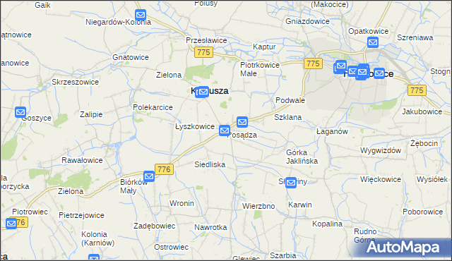 mapa Posądza, Posądza na mapie Targeo