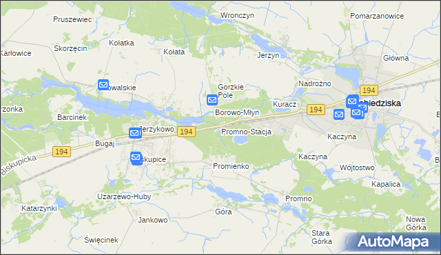 mapa Promno-Stacja, Promno-Stacja na mapie Targeo
