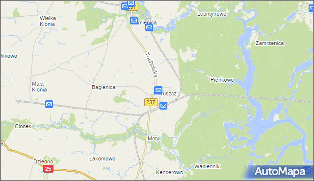 mapa Pruszcz gmina Gostycyn, Pruszcz gmina Gostycyn na mapie Targeo