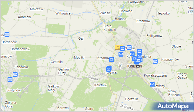 mapa Przanowice, Przanowice na mapie Targeo