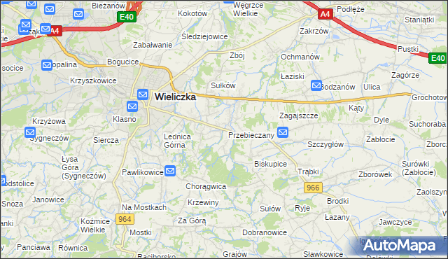 mapa Przebieczany, Przebieczany na mapie Targeo