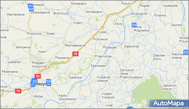 mapa Przemyków, Przemyków na mapie Targeo