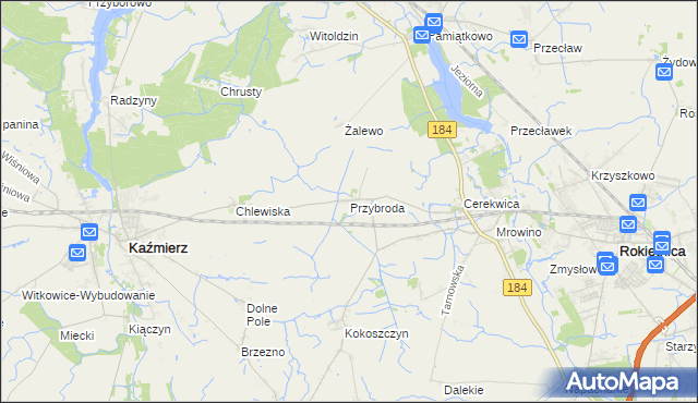 mapa Przybroda, Przybroda na mapie Targeo