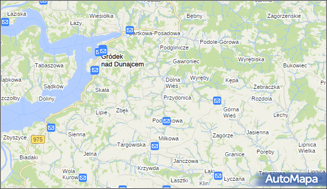 mapa Przydonica, Przydonica na mapie Targeo