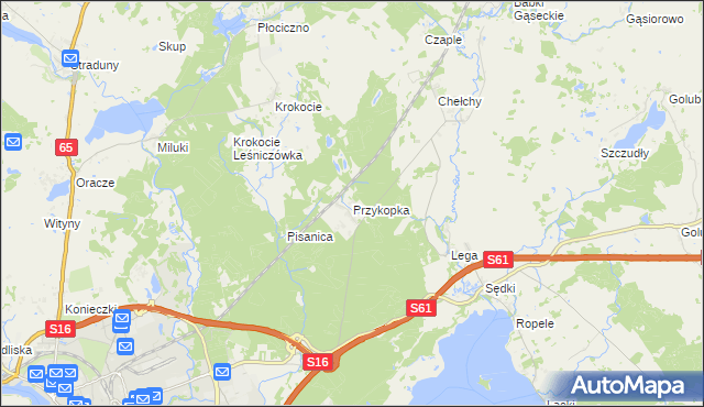 mapa Przykopka, Przykopka na mapie Targeo