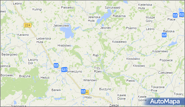 mapa Rąb, Rąb na mapie Targeo