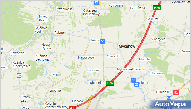 mapa Radostków-Kolonia, Radostków-Kolonia na mapie Targeo