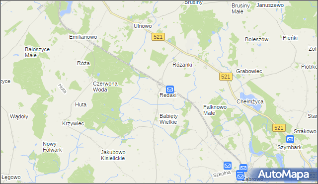 mapa Redaki, Redaki na mapie Targeo