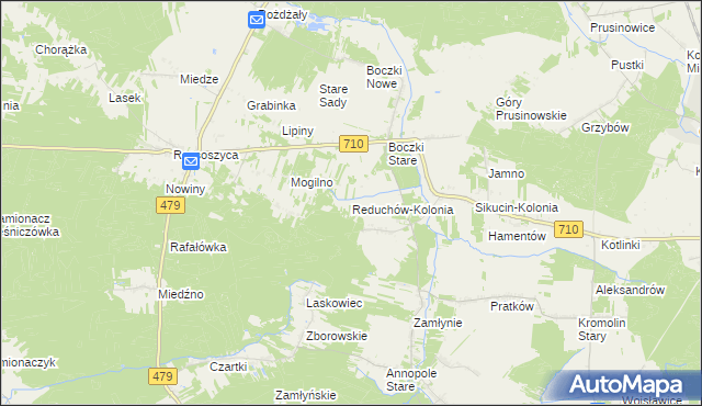 mapa Reduchów-Kolonia, Reduchów-Kolonia na mapie Targeo