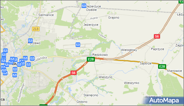 mapa Redzikowo, Redzikowo na mapie Targeo