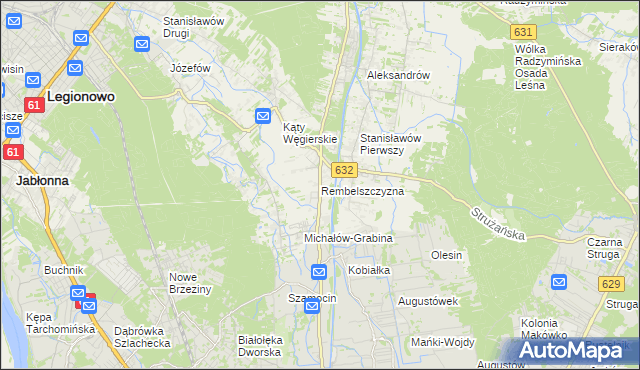mapa Rembelszczyzna, Rembelszczyzna na mapie Targeo