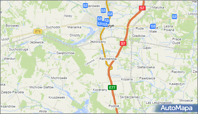 mapa Rembertów, Rembertów na mapie Targeo