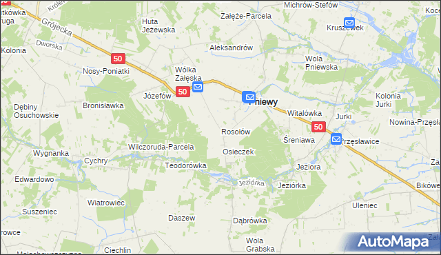 mapa Rosołów, Rosołów na mapie Targeo