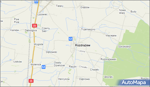 mapa Rozdrażew, Rozdrażew na mapie Targeo
