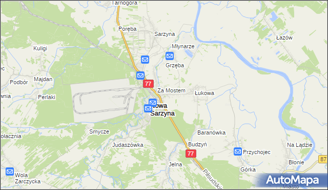 mapa Ruda Łańcucka, Ruda Łańcucka na mapie Targeo