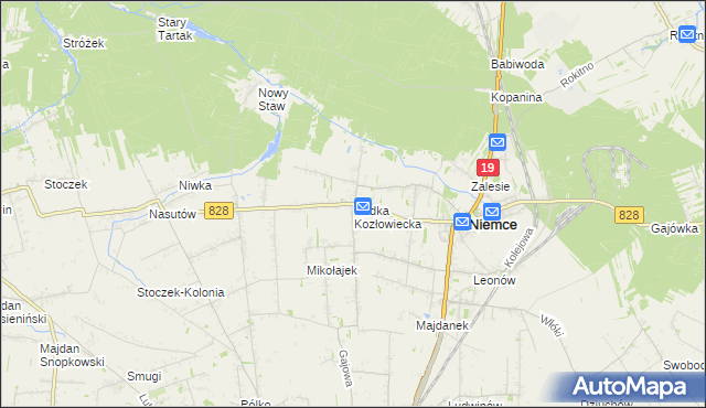 mapa Rudka Kozłowiecka, Rudka Kozłowiecka na mapie Targeo