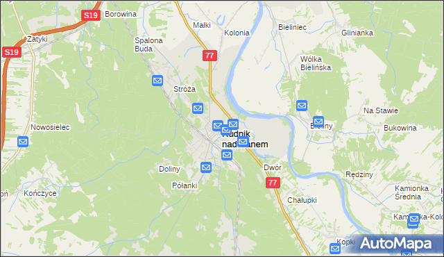 mapa Rudnik nad Sanem, Rudnik nad Sanem na mapie Targeo