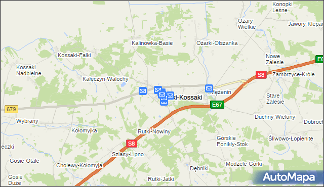 mapa Rutki-Kossaki, Rutki-Kossaki na mapie Targeo