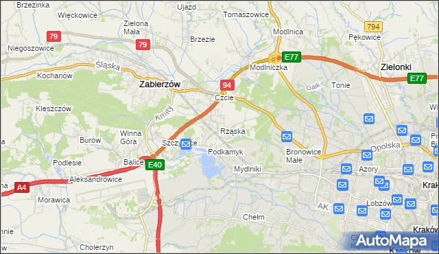 mapa Rząska, Rząska na mapie Targeo