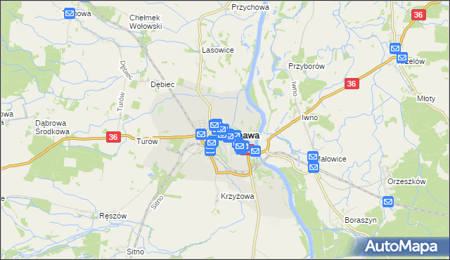 mapa Ścinawa powiat lubiński, Ścinawa powiat lubiński na mapie Targeo