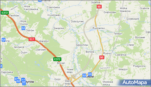 mapa Sępochów, Sępochów na mapie Targeo