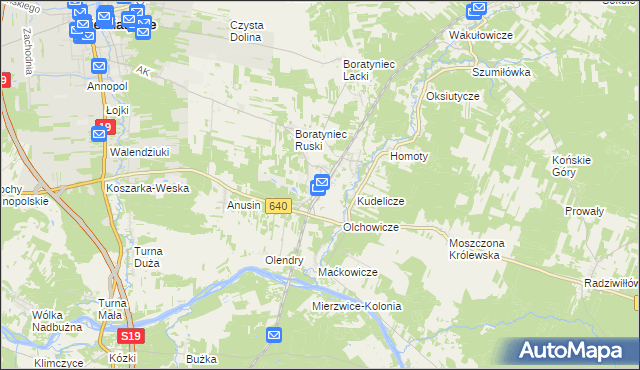 mapa Siemiatycze-Stacja, Siemiatycze-Stacja na mapie Targeo