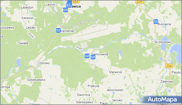 mapa Siemirowice, Siemirowice na mapie Targeo