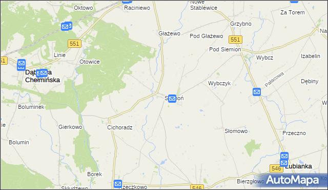 mapa Siemoń, Siemoń na mapie Targeo