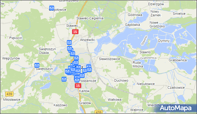 mapa Sławoszowice, Sławoszowice na mapie Targeo