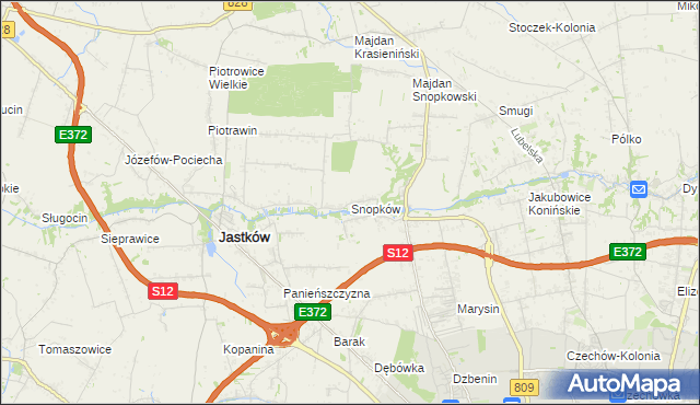 mapa Snopków, Snopków na mapie Targeo