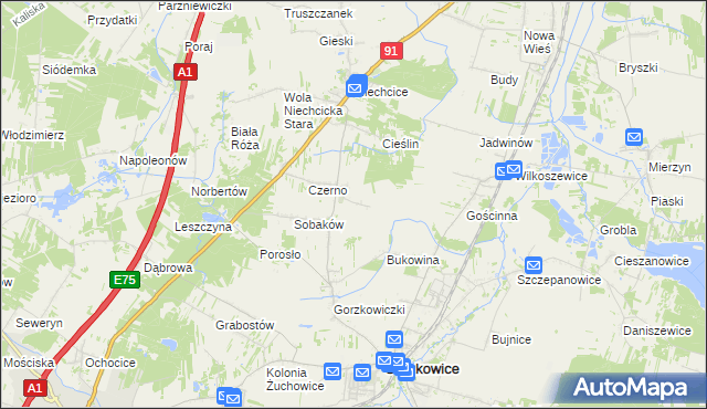 mapa Sobakówek, Sobakówek na mapie Targeo