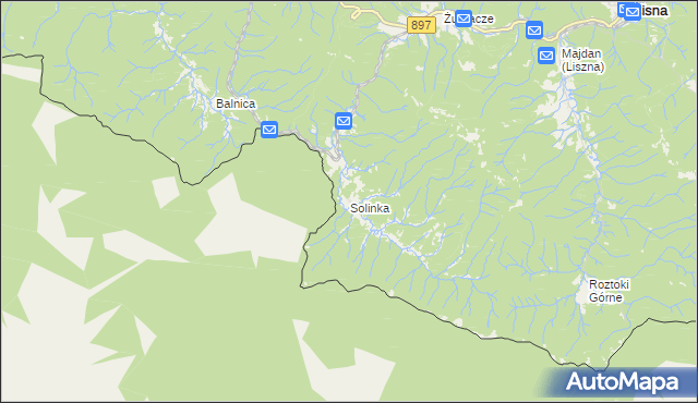 mapa Solinka, Solinka na mapie Targeo