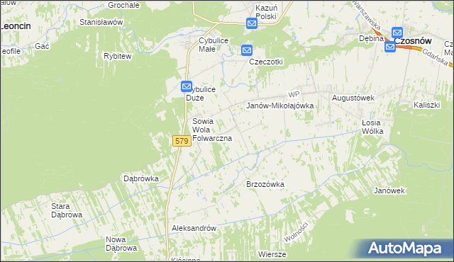 mapa Sowia Wola, Sowia Wola na mapie Targeo