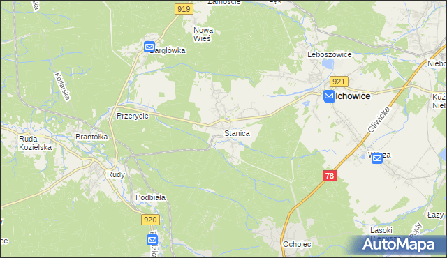 mapa Stanica, Stanica na mapie Targeo