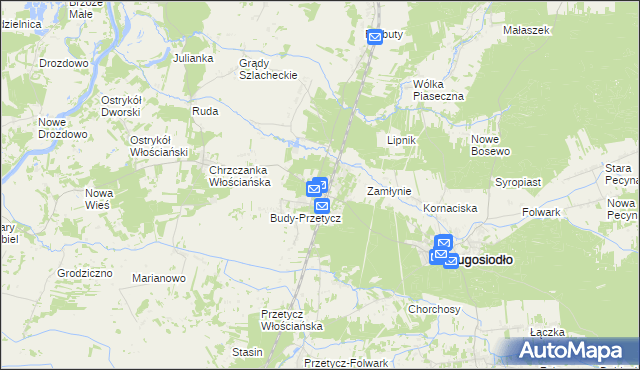 mapa Stare Bosewo, Stare Bosewo na mapie Targeo