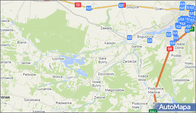 mapa Stare Byliny, Stare Byliny na mapie Targeo