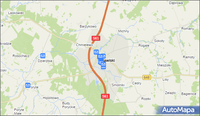 mapa Stawiski, Stawiski na mapie Targeo