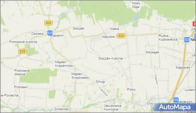 mapa Stoczek-Kolonia, Stoczek-Kolonia na mapie Targeo