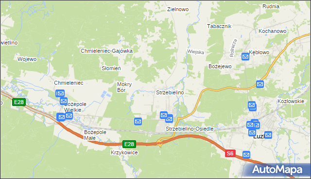 mapa Strzebielino, Strzebielino na mapie Targeo