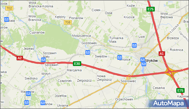 mapa Swędów, Swędów na mapie Targeo