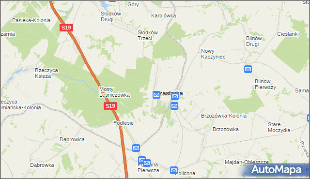 mapa Szastarka, Szastarka na mapie Targeo