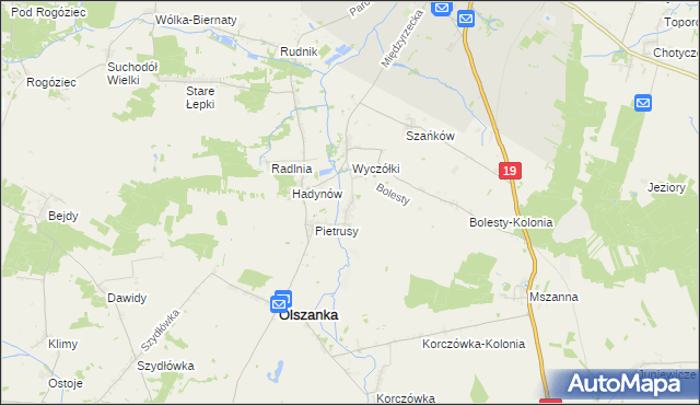 mapa Szawły, Szawły na mapie Targeo