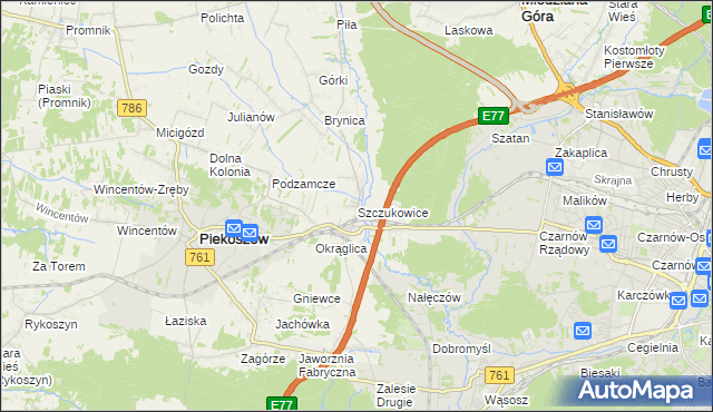 mapa Szczukowice, Szczukowice na mapie Targeo