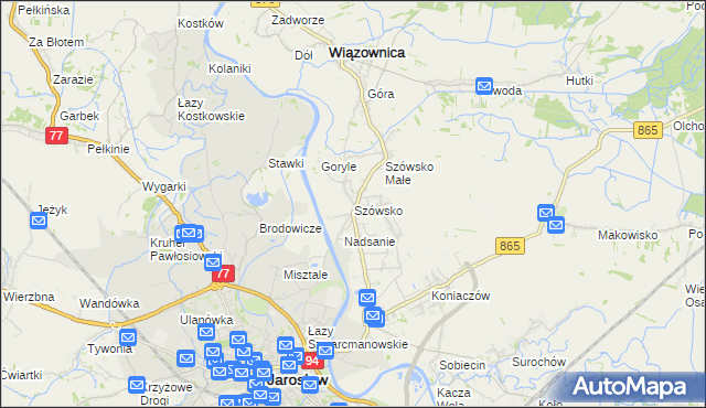 mapa Szówsko, Szówsko na mapie Targeo
