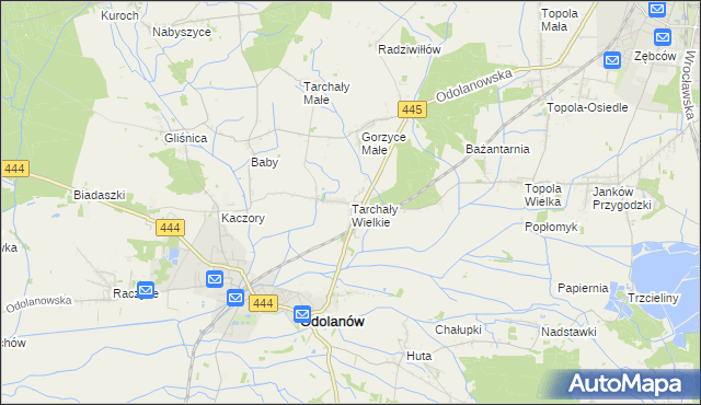 mapa Tarchały Wielkie, Tarchały Wielkie na mapie Targeo