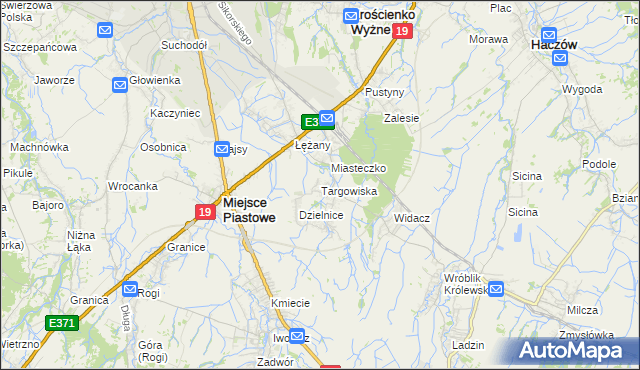 mapa Targowiska, Targowiska na mapie Targeo