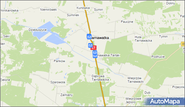 mapa Tarnawatka-Tartak, Tarnawatka-Tartak na mapie Targeo