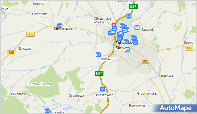 mapa Tarnów gmina Ząbkowice Śląskie, Tarnów gmina Ząbkowice Śląskie na mapie Targeo
